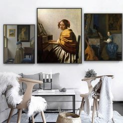 Paintings by Johannes Vermeer Printed on Canvas