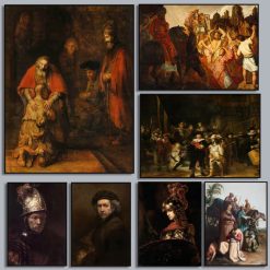 Paintings by Rembrandt Printed on Canvas