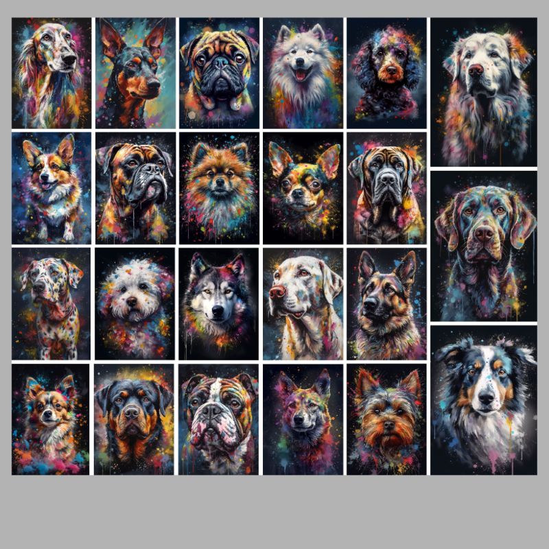 Paintings of Beautiful Dogs