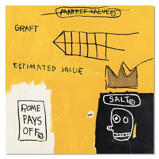 Artworks by Jean-Michel Basquiat Printed on Canvas - Image 6