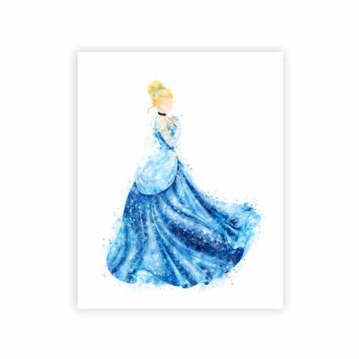 Paintings of Disney Princesses Printed on Canvas - Image 9