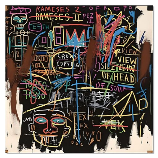 Artworks by Jean-Michel Basquiat Printed on Canvas - Image 4