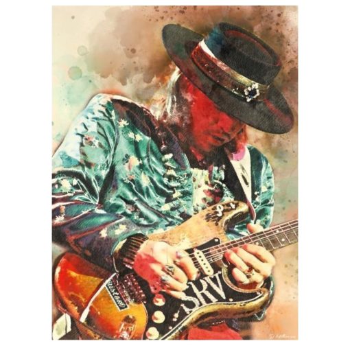 Stevie Ray Vaughan Wall Art Printed on Canvas - Image 2