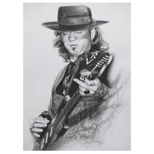 Stevie Ray Vaughan Wall Art Printed on Canvas - Image 13