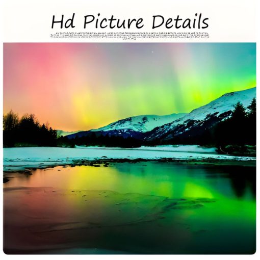 Artwork with Northern Lights Printed on Canvas - Image 4