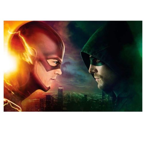 Artwork of Flash and Arrow Printed on Canvas - Image 2