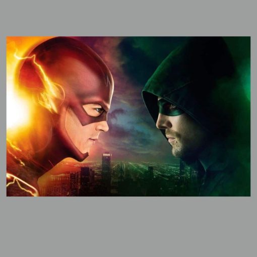 Artwork of Flash and Arrow Printed on Canvas - Image 3