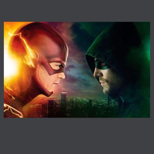 Artwork of Flash and Arrow Printed on Canvas - Image 4