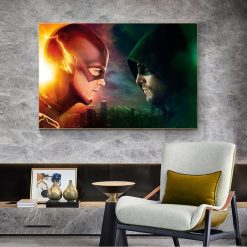 Artwork of Flash and Arrow Printed on Canvas