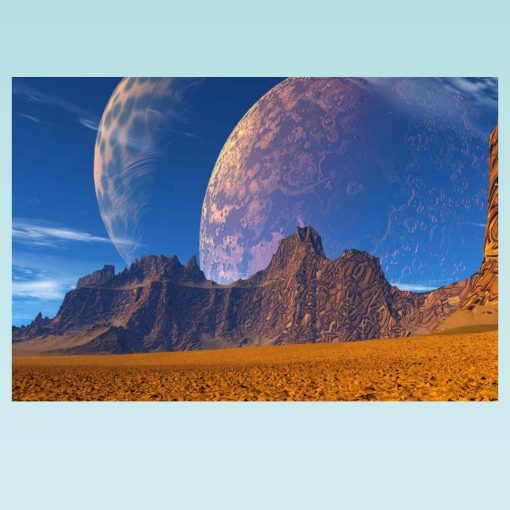 Moon Planet Landscape Printed on Canvas - Image 5