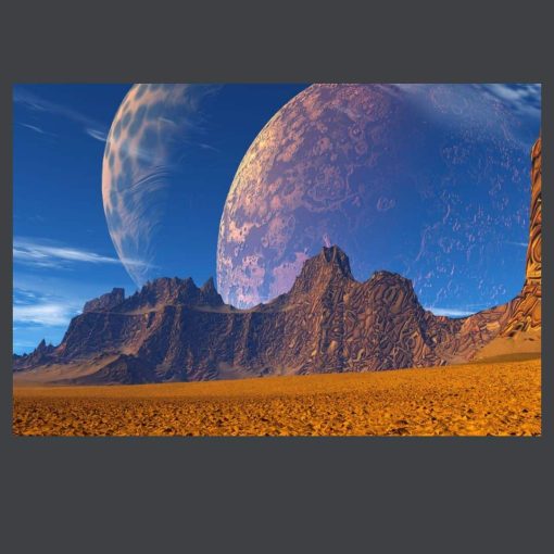 Moon Planet Landscape Printed on Canvas - Image 4