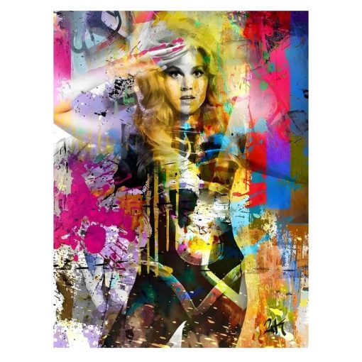 Graffiti Artwork of Celebrities Printed on Canvas - Image 3