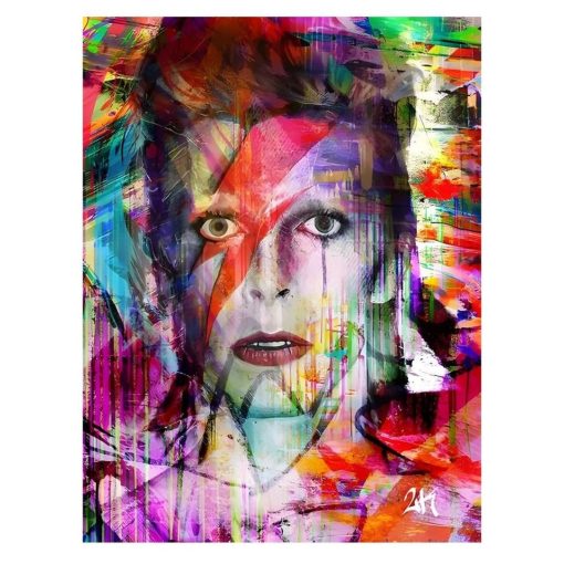 Graffiti Artwork of Celebrities Printed on Canvas - Image 2