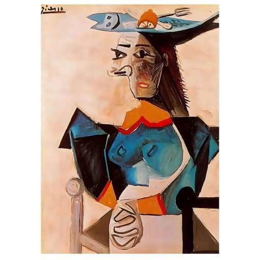 Seated Woman by Pablo Picasso Printed on Canvas - Image 3