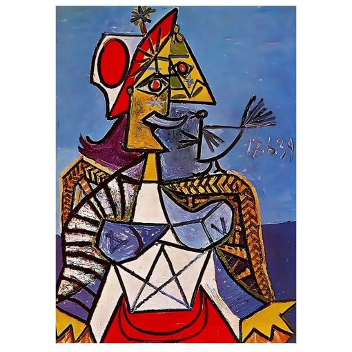 Seated Woman by Pablo Picasso Printed on Canvas - Image 2