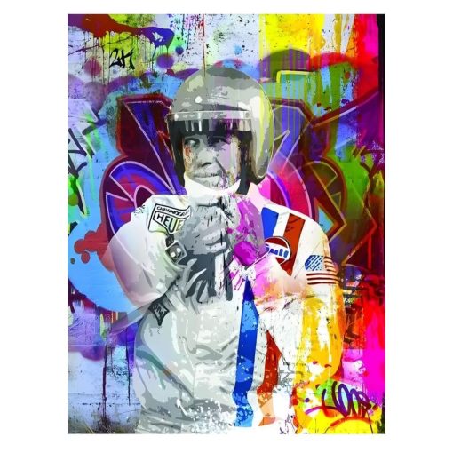 Graffiti Artwork of Celebrities Printed on Canvas - Image 5