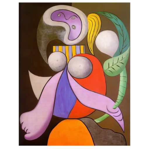 Woman with Flower by Pablo Picasso Printed on Canvas - Image 2