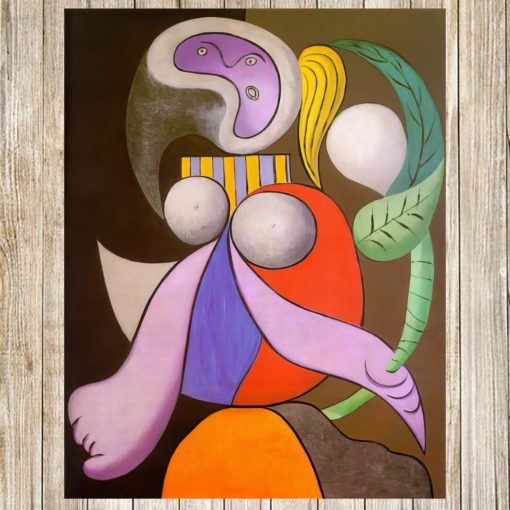 Woman with Flower by Pablo Picasso Printed on Canvas