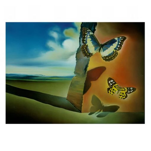 Landscape with Butterflies Artwork Printed on Canvas - Image 2