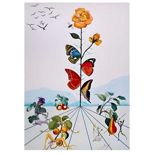 Landscape with Butterflies Artwork Printed on Canvas - Image 6