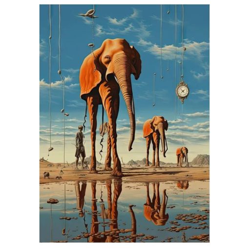 Fun Elephants Artworks Printed on Canvas - Image 2