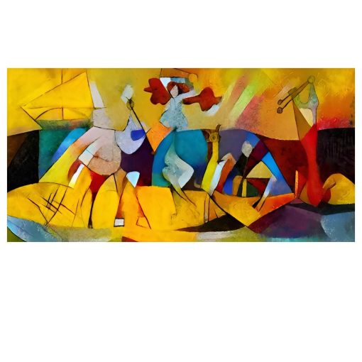 Colorful Abstract NFT Painting Printed on Canvas - Image 2