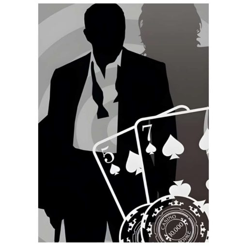 Bond Gambling in Casino Royale Printed on Canvas - Image 2