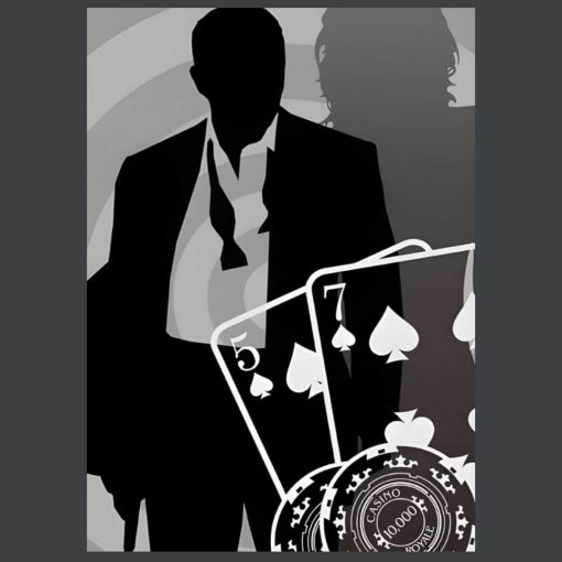 Bond Gambling in Casino Royale Printed on Canvas - Image 3