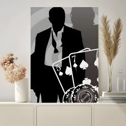 Bond Gambling in Casino Royale Printed on Canvas