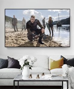 Characters from the TV Series Vikings Printed on Canvas