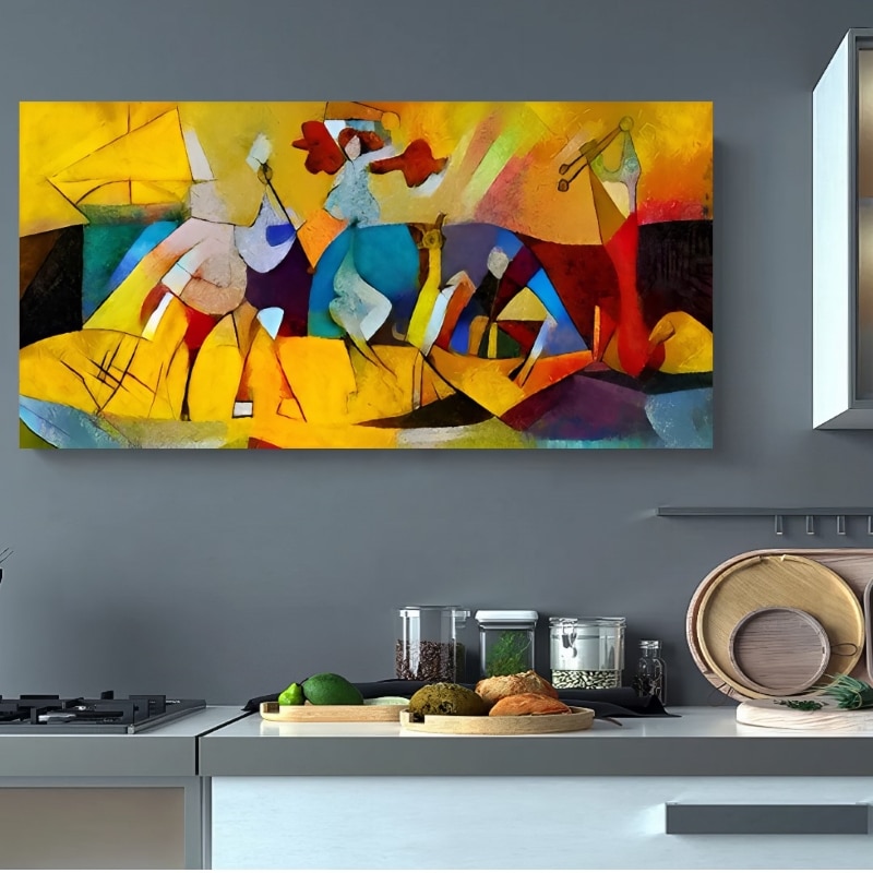 Colorful Abstract NFT Painting Printed on Canvas