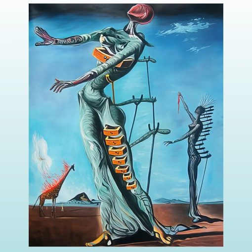 The Burning Giraffe by Salvador Dalí Printed on Canvas - Image 2