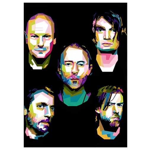 Artwork of The Radiohead Rock Band Printed on Canvas - Image 2