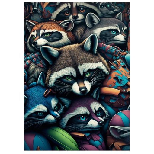 Animal in Clothes Colorful Artwork Printed on Canvas - Image 8