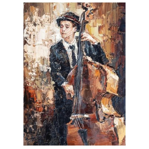 Musicians Playing Their Instruments Printed on Canvas - Image 3