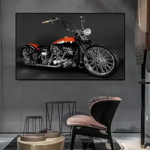 Pictures of Cool Motorcycles Printed on Canvas - Image 17