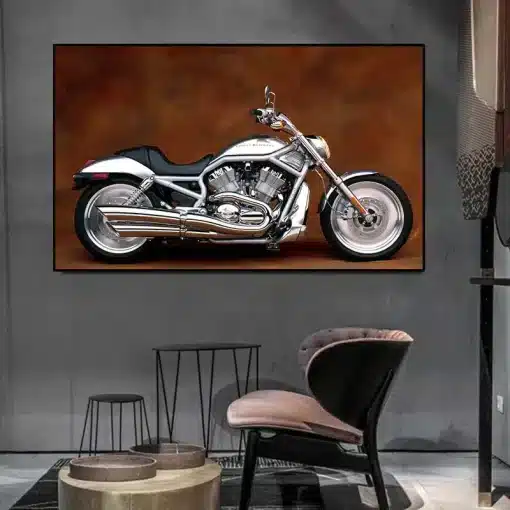 Pictures of Cool Motorcycles Printed on Canvas - Image 3