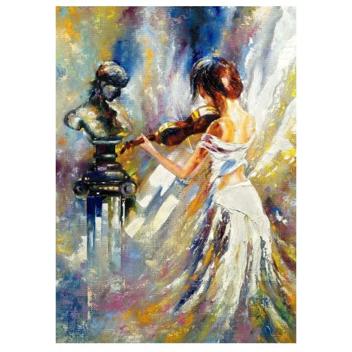 Violin and Cello Players Paintings Printed on Canvas - Image 2