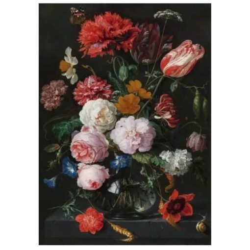 Flowers in Vase by Jan Frans van Dael Printed on Canvas - Image 3