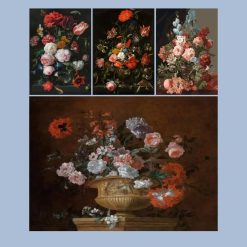 Flowers in Vase by Jan Frans van Dael Printed on Canvas