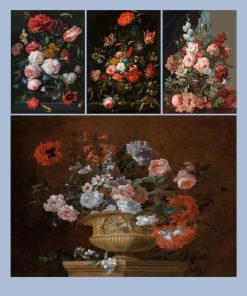 Flowers in Vase by Jan Frans van Dael Printed on Canvas