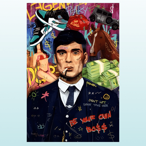 Tommy Shelby Be Your Own Boss Printed on Canvas - Image 3