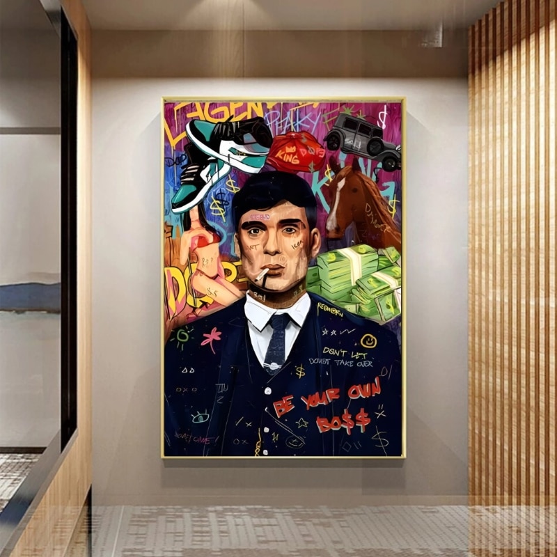 Tommy Shelby Be Your Own Boss Printed on Canvas