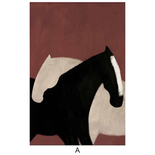 Abstract Horses Artwork Printed on Canvas - Image 2