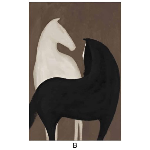 Abstract Horses Artwork Printed on Canvas - Image 3