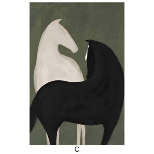 Abstract Horses Artwork Printed on Canvas - Image 4