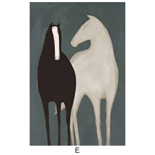 Abstract Horses Artwork Printed on Canvas - Image 6