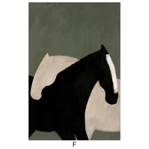 Abstract Horses Artwork Printed on Canvas - Image 7