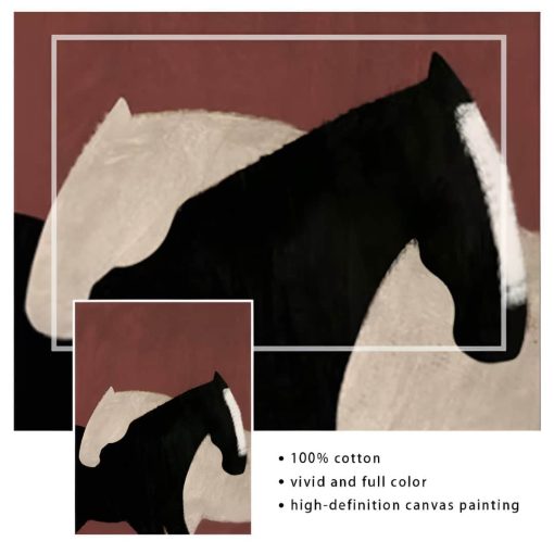 Abstract Horses Artwork Printed on Canvas - Image 8