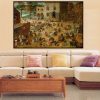 Children's Games by Pieter Bruegel Printed on Canvas